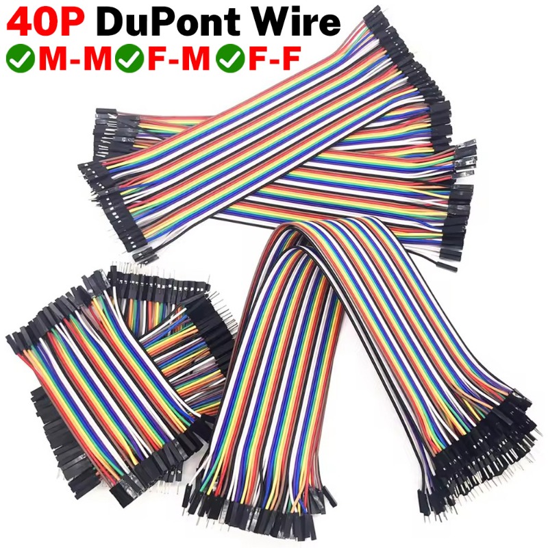 Jumper Wire Kit - 40ピンデュポンケーブルリボンジャンパーワイヤーキット16.5cm 17.5cmオスメス24AWG銅線セットDIY ArduinoブレッドボードPCB用