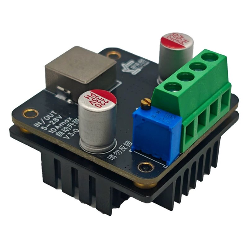 Boost Converter - X64A-ソーラーワインド 10A DC-DC 5V-28V バック-ブーストコンバーター、調整可能な電源、12V-24V電圧レギュレーターモジュール（自動車用）