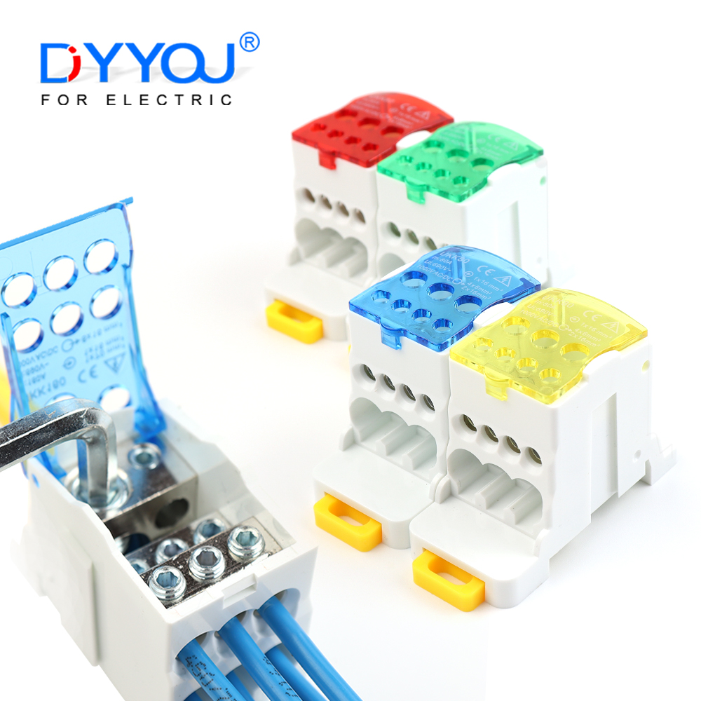 Screw Terminal Block - ワイヤケーブルコネクタ,ユニバーサルスプライス配線端子,1 in 6 out,ukkシリーズ,80a,125a,160a