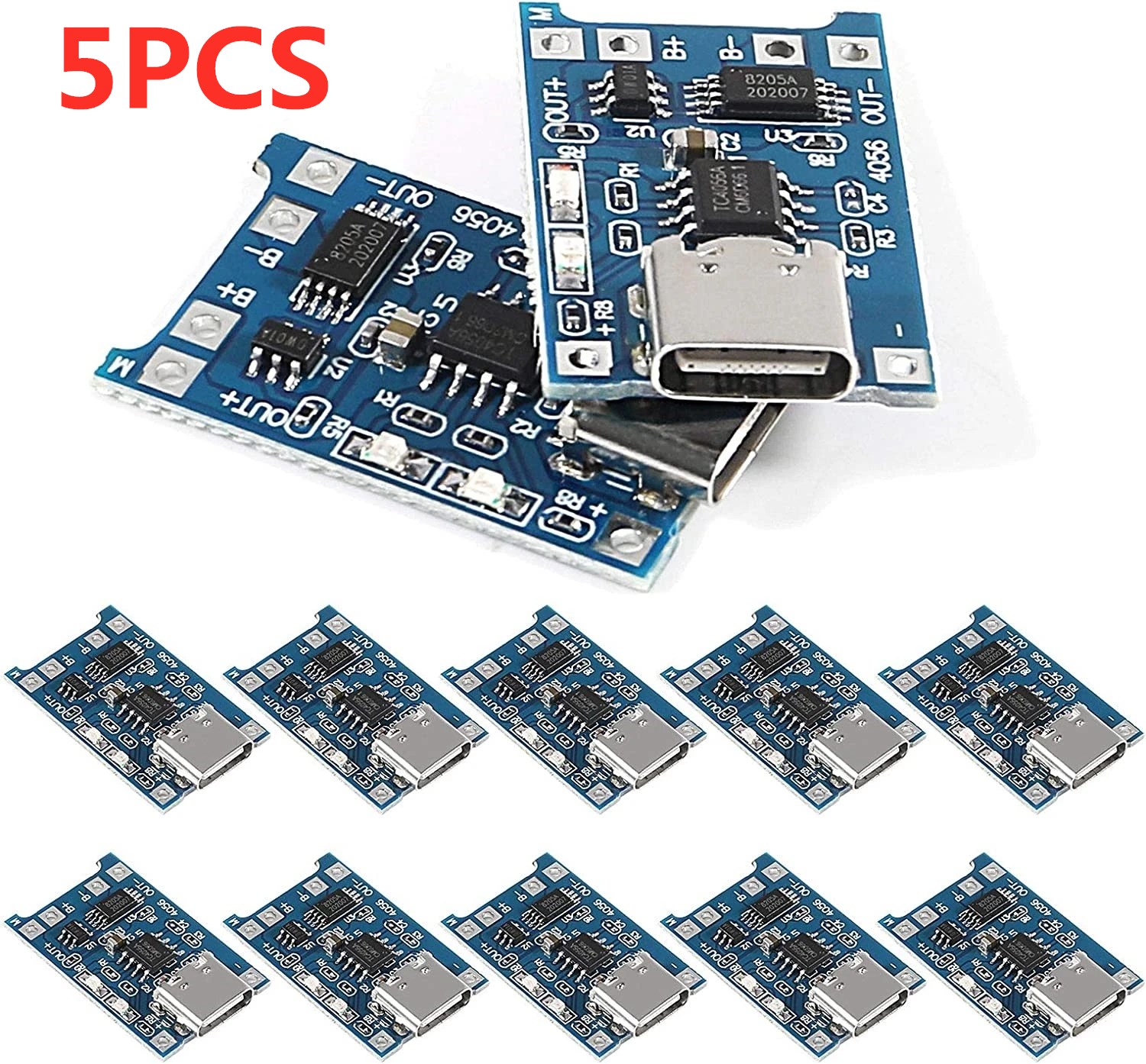 Tp4056 Module - 2/5PC タイプ C マイクロミニ 5V1A 18650