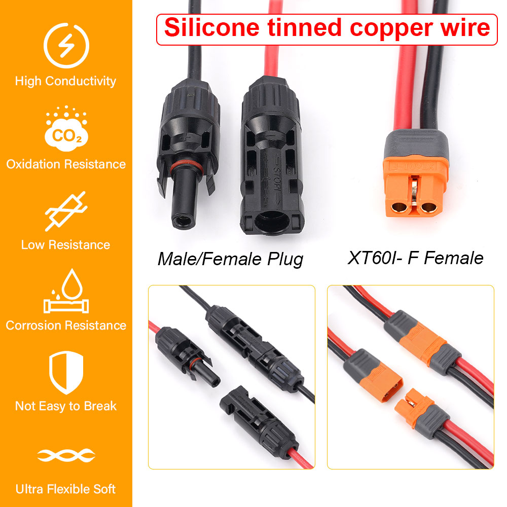 1/2/3M ソーラーコネクタ - XT60I-F アダプタ - Ipex Connector のレビューと価格