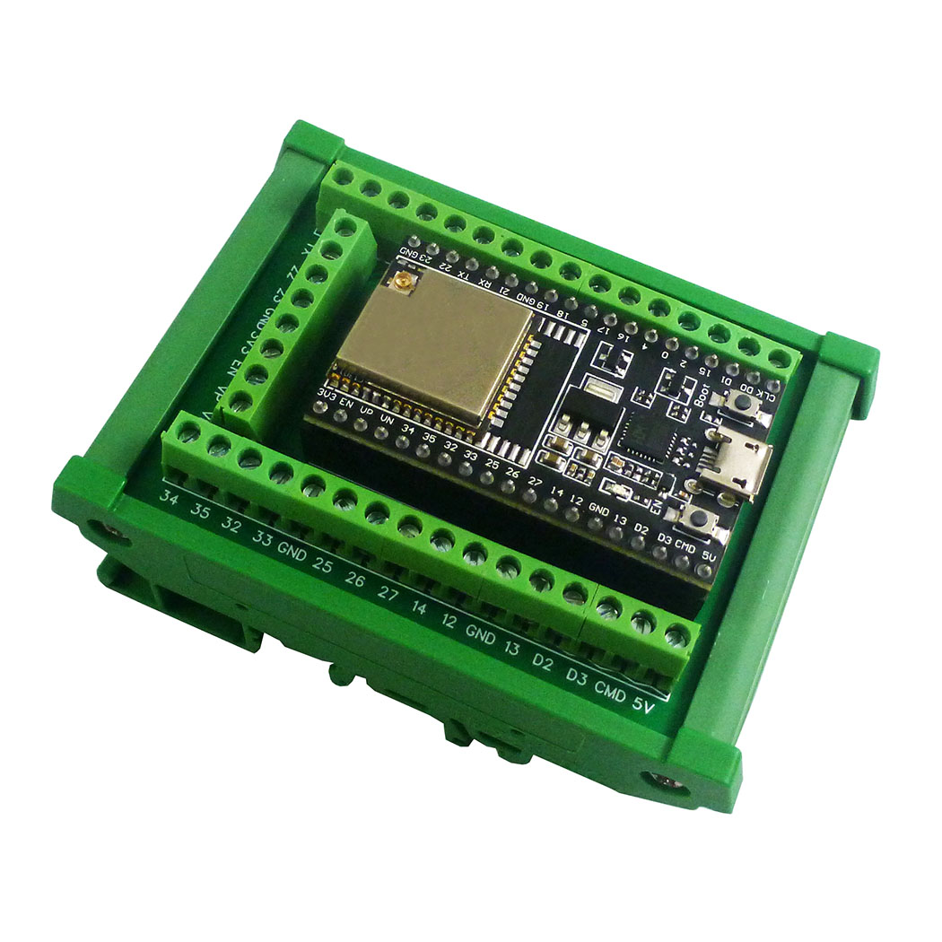 ESP32 DIN レールマウントネジ端子台アダプター ES - Screw Terminal Block のレビューと価格