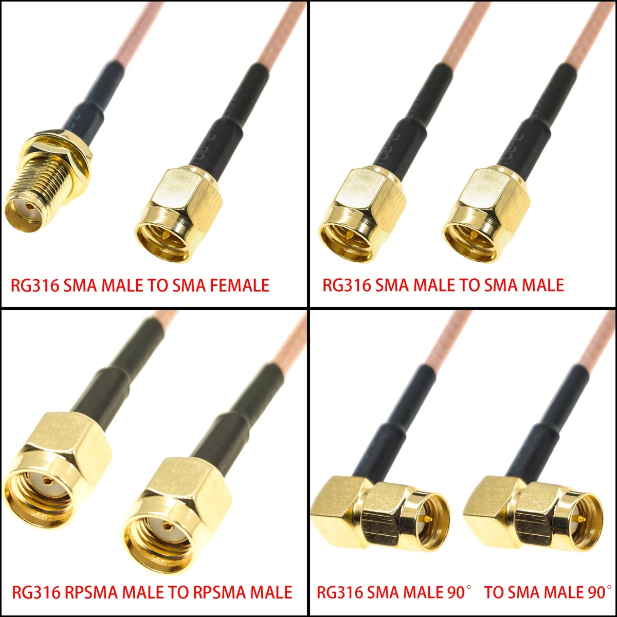 RG316 SMA オスメス SMA オスメス圧着コネクタプ - Ipex Connector のレビューと価格