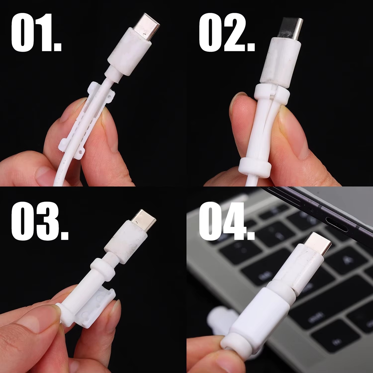 アンチブレイクケーブルプロテクターソフトシリコンカバー Ap - Micro Usb Cable のレビューと価格